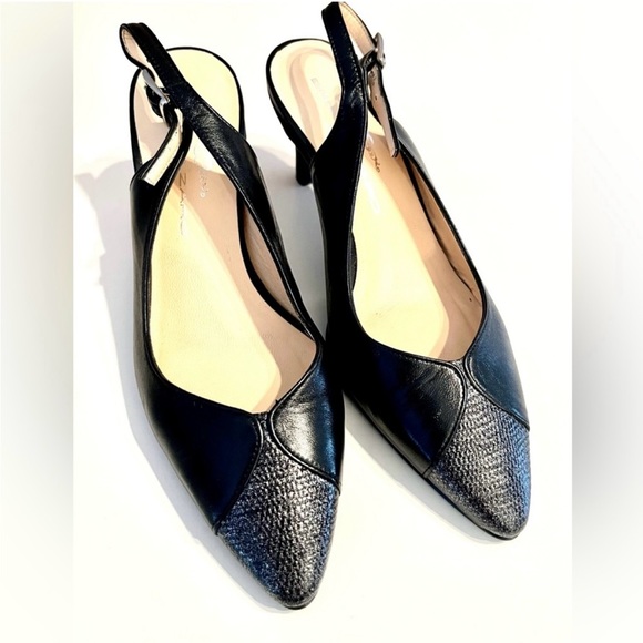 Brenda Zaro Point Toe Sling Back Heels - Picture 5 of 16